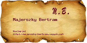 Majerszky Bertram névjegykártya